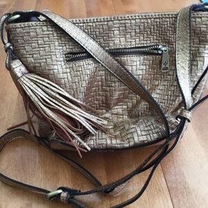 Brighton embossed leather shoulder bag